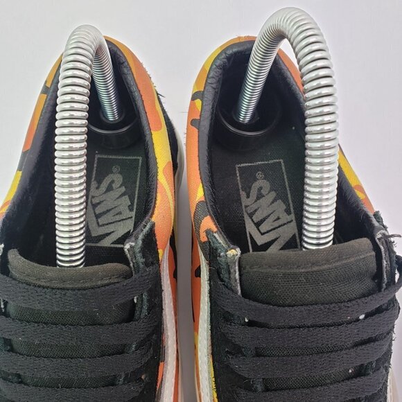 Vans Old Skool Pop Camo Womens Size 6.5 Mens Sz 5 Black Orange Low Skate Sneaker - Picture 8 of 9